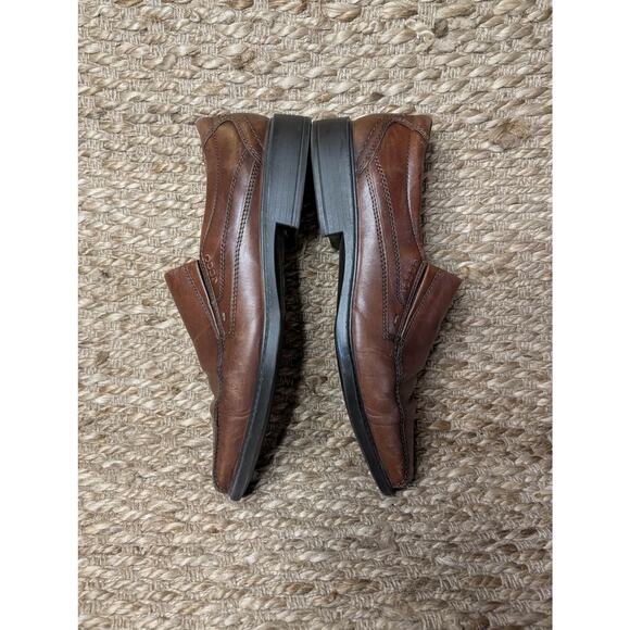 Ecco Helsinki Men\'s US 13 ,EU 47 Bike Toe Brown Leather Slip On Loafers Shoes main image 7
